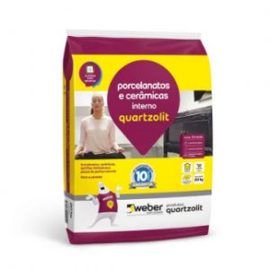 Argamassa Porcelanato Interna 20 kg Cinza – Quartzolit